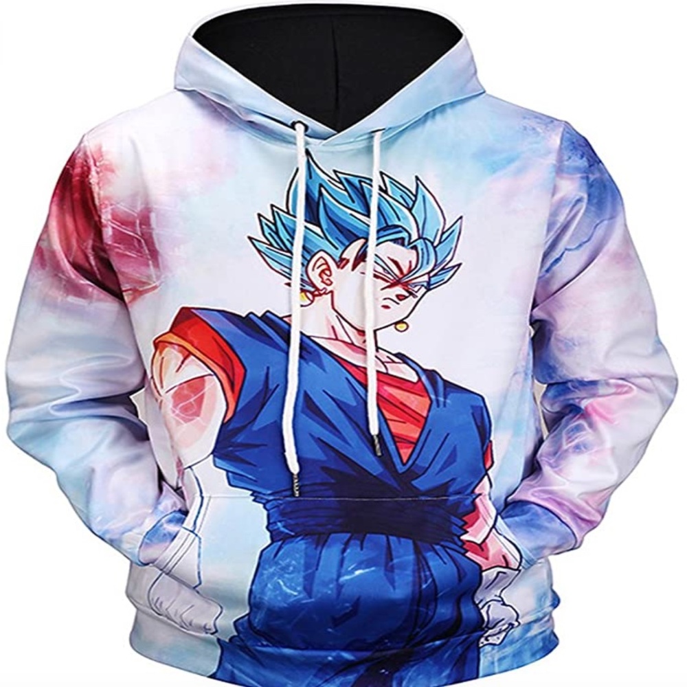 3D Printed Cartoon Pullover Hooded Sweater XL